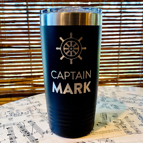 Custom Captain Tumbler- hostess gift ideas for lake house