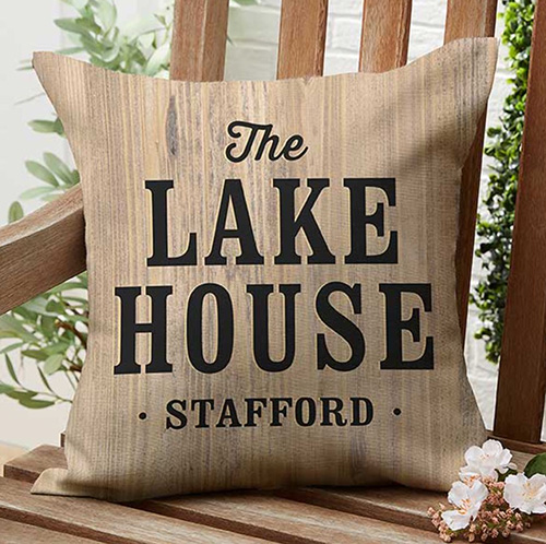 The Lake House Throw Pillow- hostess gift ideas for lake house