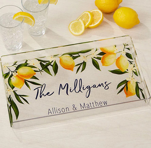 Personalized Lemons Serving Tray
