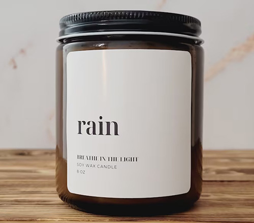 gifts for weather lovers - Fresh Rain Candle