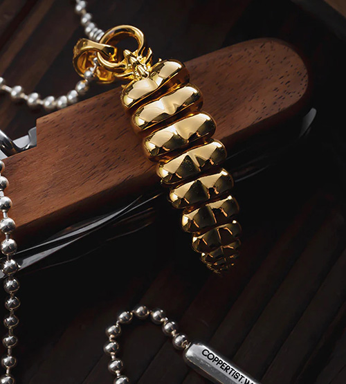 5 senses gift ideas for him - Rattlesnake Tail Pendant