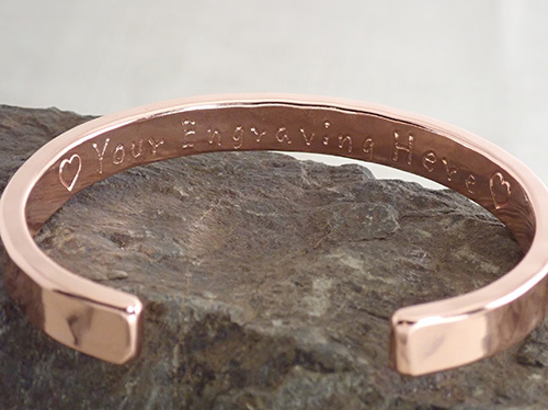 50th birthday gifts for dad - Engraved Solid Copper Bracelet