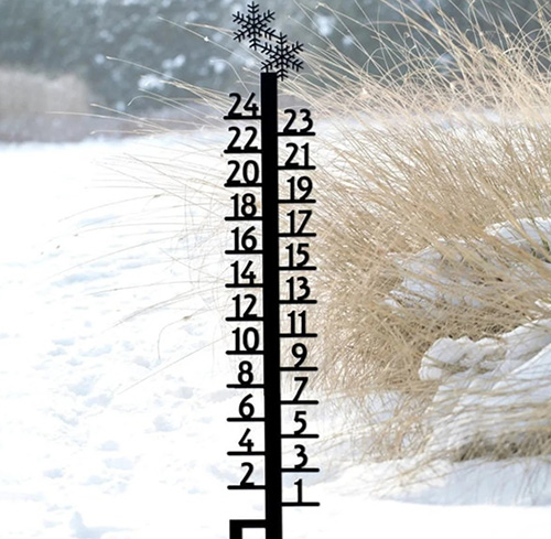gifts for weather lovers - Steel Snow Measure Stake