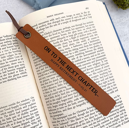 Onto the Next Chapter Retirement Bookmark - gifts for retiring principals