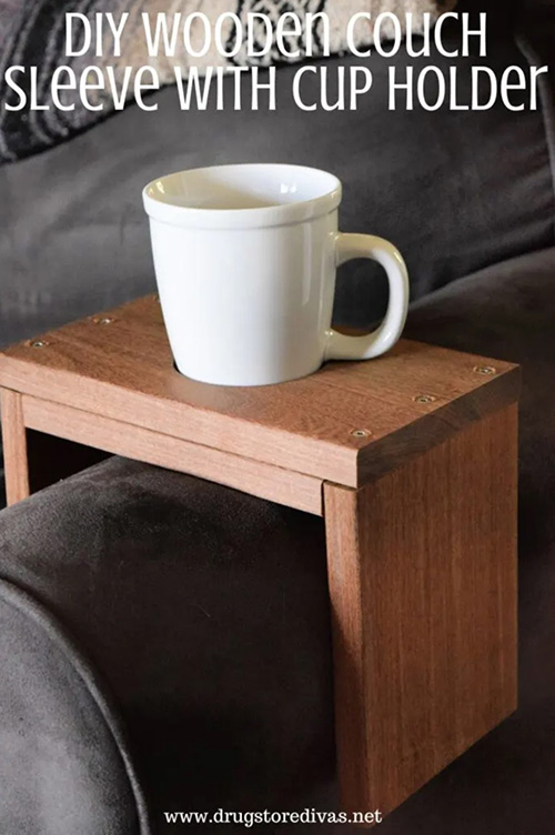DIY Wooden Couch Sleeve With Cup Holder