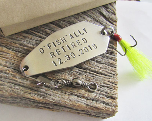 Officially Retired Fishing Lure  - gifts for retiring principals