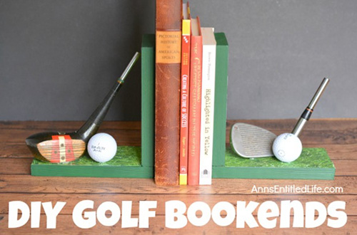 Homemade Golf Bookends