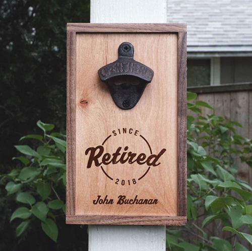 Personalized Retirement Bottle Opener