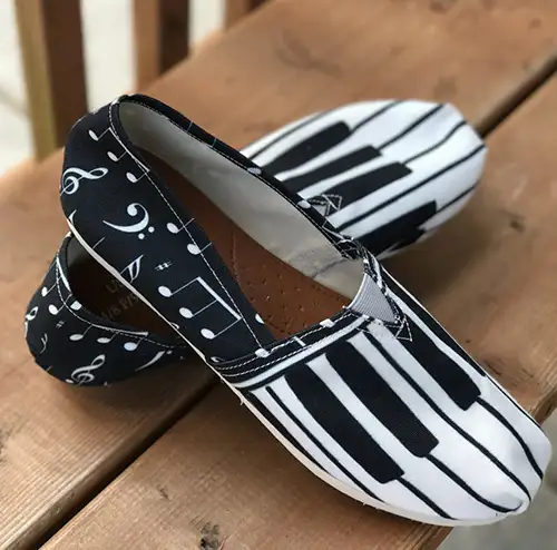 Casual Piano Shoes - piano gift ideas