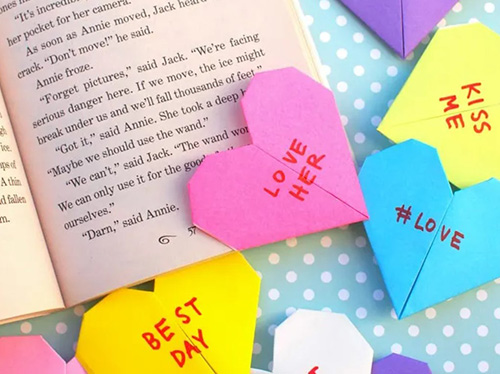 Origami Heart Bookmark