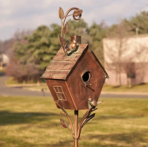 Copper Bird House - copper gift ideas for him