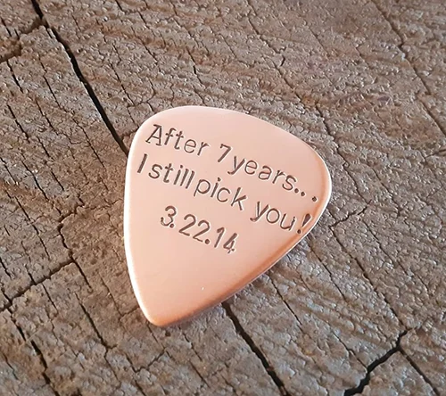 After 7 Years Copper Guitar Pick