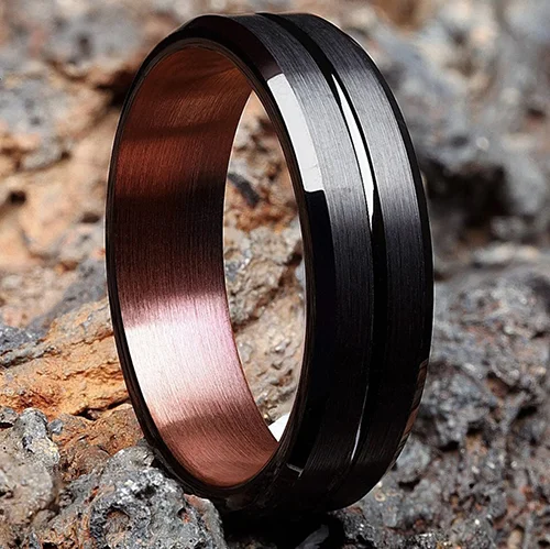 Copper & Black Tungsten Ring