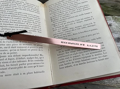 Engraved Copper Bookmark