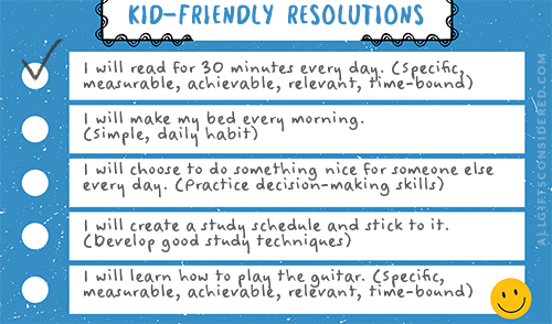 some examples of kid-friendly resolutions