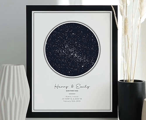 Custom Star Map - astronomy gift ideas for adults