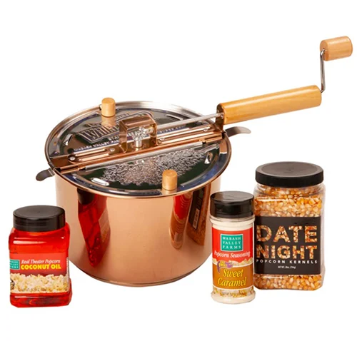 Copper Popcorn Maker Date Night Set - copper gift ideas for him