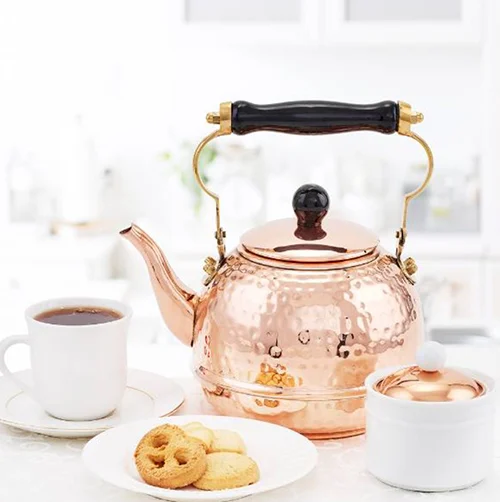 Hammered Copper Tea Kettle - copper gift ideas for him