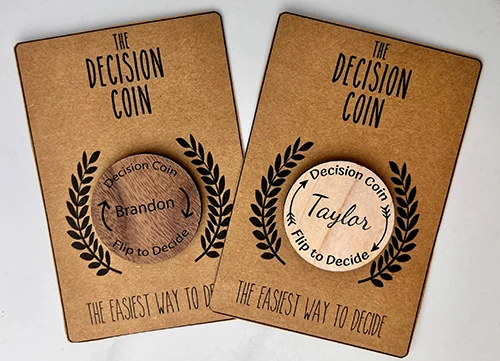Decision Coins - gift ideas that start with d