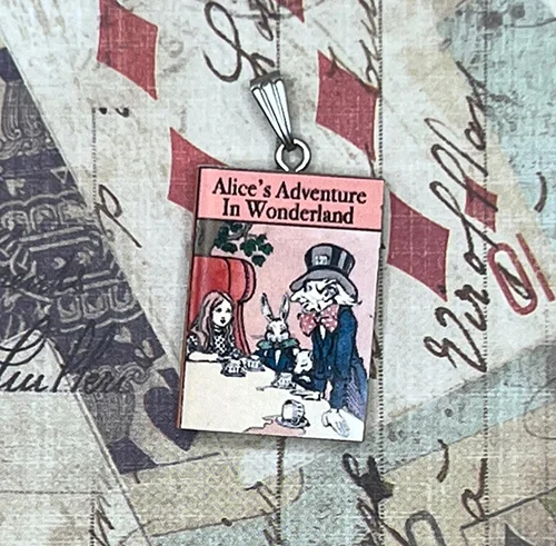 "Alice in Wonderland" Mini Book Necklace - gift ideas that start with a