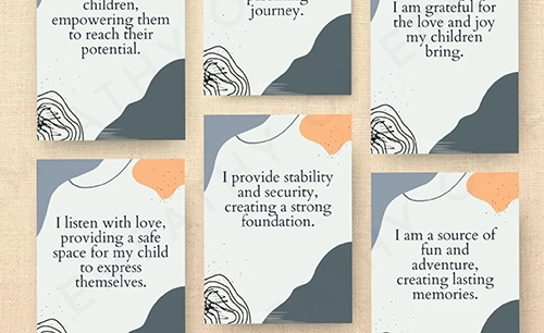 Fatherhood Affirmation Cards - push gift ideas for dad
