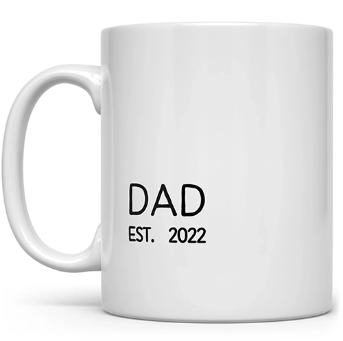 Minimalistic Coffee Mug for New Dads - push gift ideas for dad