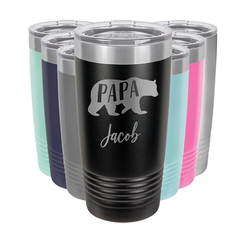 Personalized Papa Bear Tumbler - push gift ideas for dad