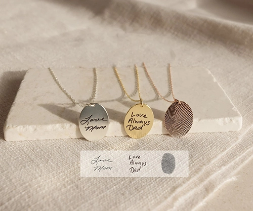 Engraved Fingerprint Necklace