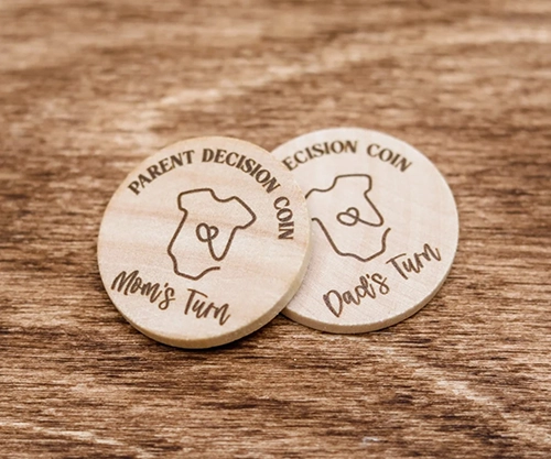 Parent Decision Coin - push gift ideas for dad