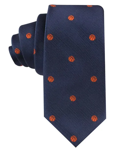 Basketball Themed Tie - gift ideas for basketball players