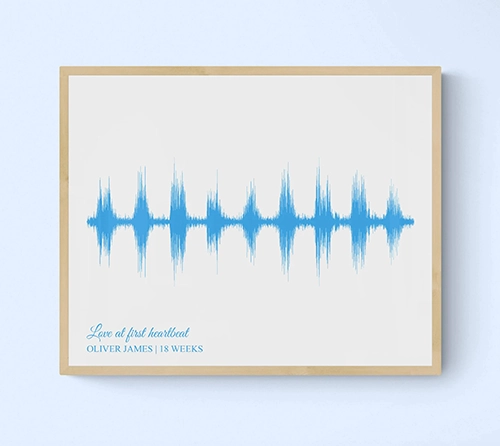 New Born Baby's Heartbeat Art - push gift ideas for dad