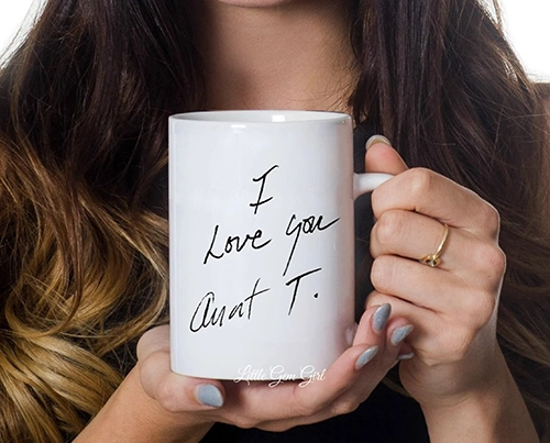 Loved One's Handwriting Coffee Mug - sympathy gift ideas for loss of mother