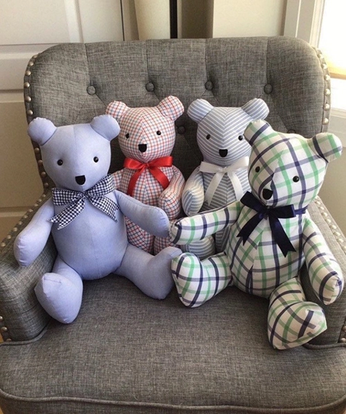 Handmade Memory Bear - sympathy gifts for loss of father