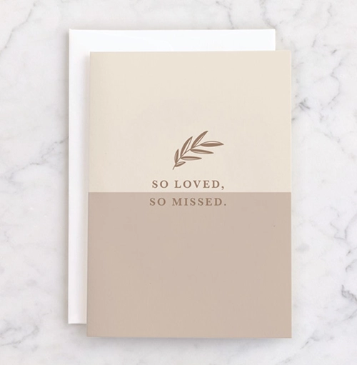 So Loved Personalized Condolence Card