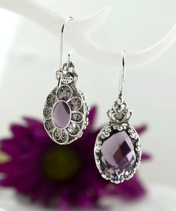 28th Anniversary gifts - Amethyst Earrings