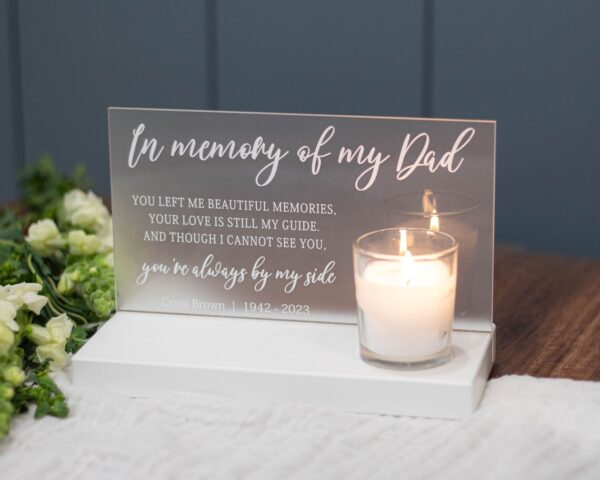 In Memory of Dad Gifts - Memorial Candle