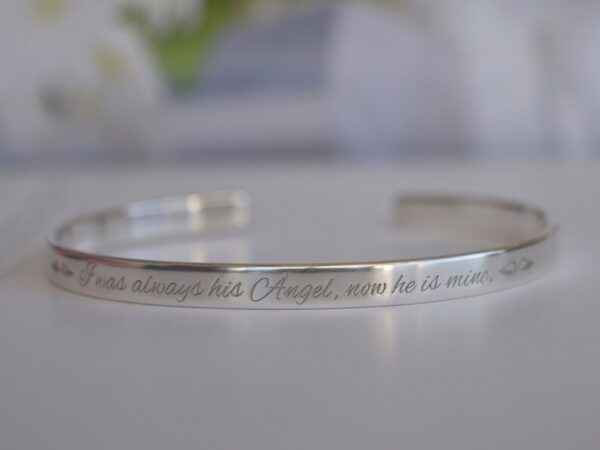 In memory of dad gifts - Silver Bangle