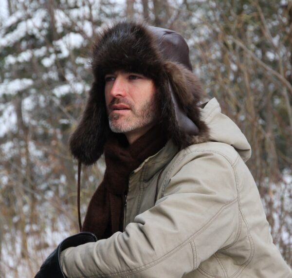 Unusual Gifts for Men - Leather Beaver Trapper Hat