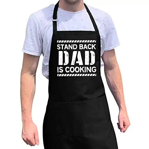 Stand Back Dad Is Cooking Apron