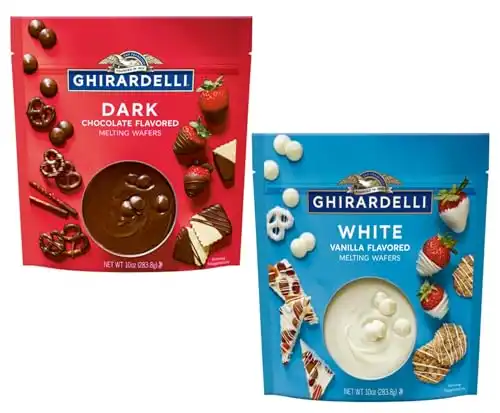 Ghirardelli Melting Wafers Dark Chocolate and White