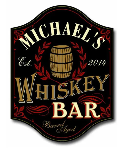 Classic Whiskey Bar Plaque