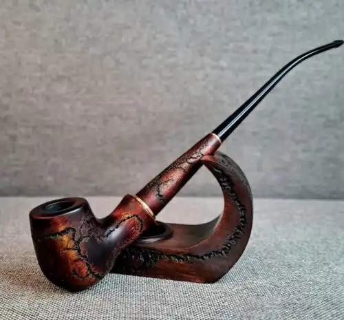 Carved Pear Wood Pipe