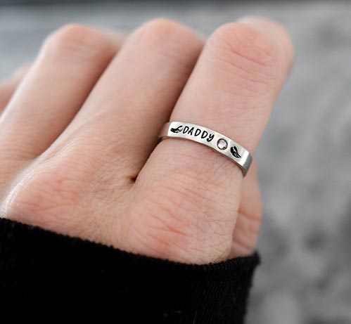 Memory of Dad Stacking Ring