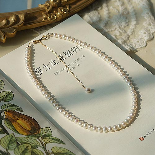 White Pearl Necklace for Her