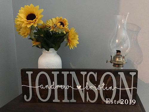 Simple Family Name Sign