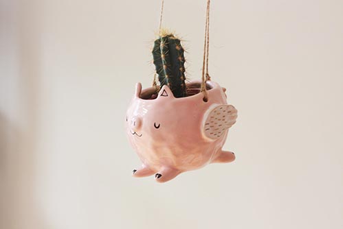 Flying Pig Hanger Pot- Best 60th Birthday Gifts