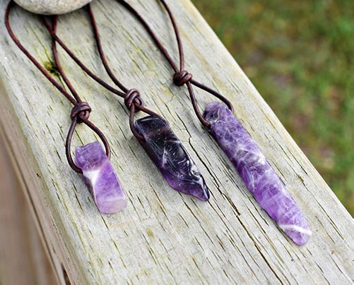 6th wedding anniversary gifts - EUnique Amethyst Necklace for Him