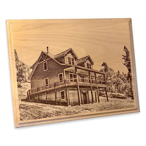 6th wedding anniversary gifts - EEngraved House Portrait