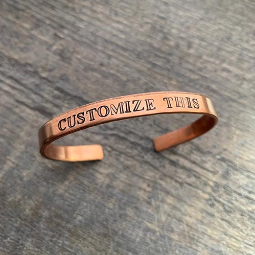 Personalized Gifts for Her: Copper Bracelets