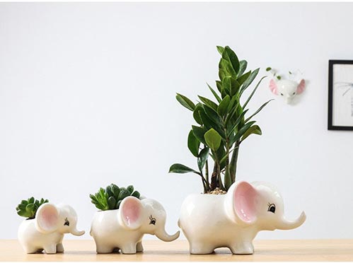 Mini Elephant Family of Pots